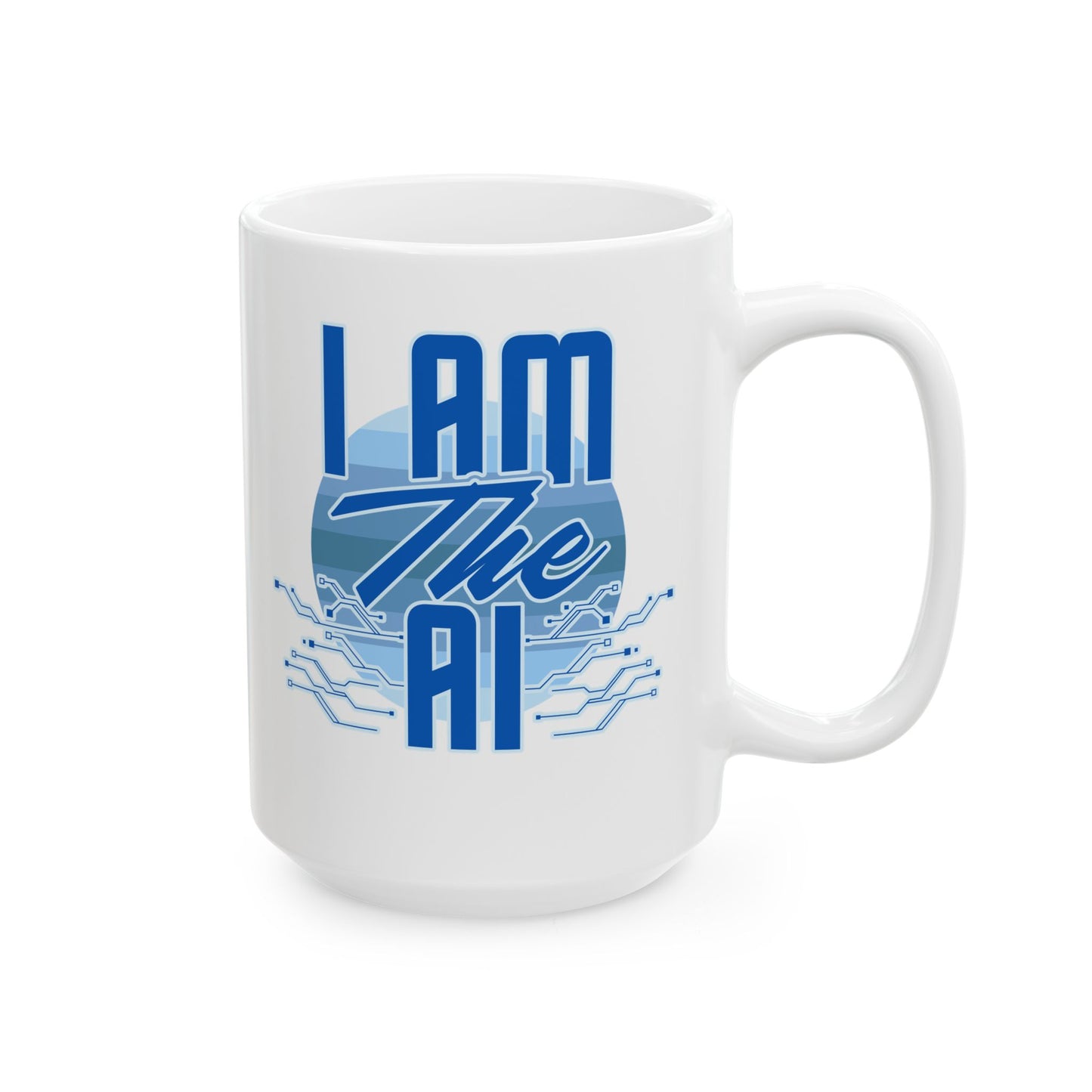 Cyber Love Ceramic Mug, Tech-Inspired Mug, Geek Gift, Computer Lover Cup, Customizable Digital Art, Unique Coffee Mug