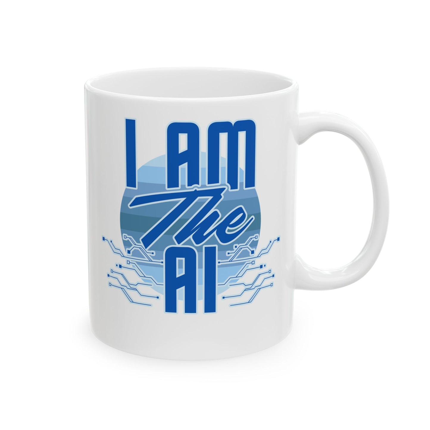 Cyber Love Ceramic Mug, Tech-Inspired Mug, Geek Gift, Computer Lover Cup, Customizable Digital Art, Unique Coffee Mug