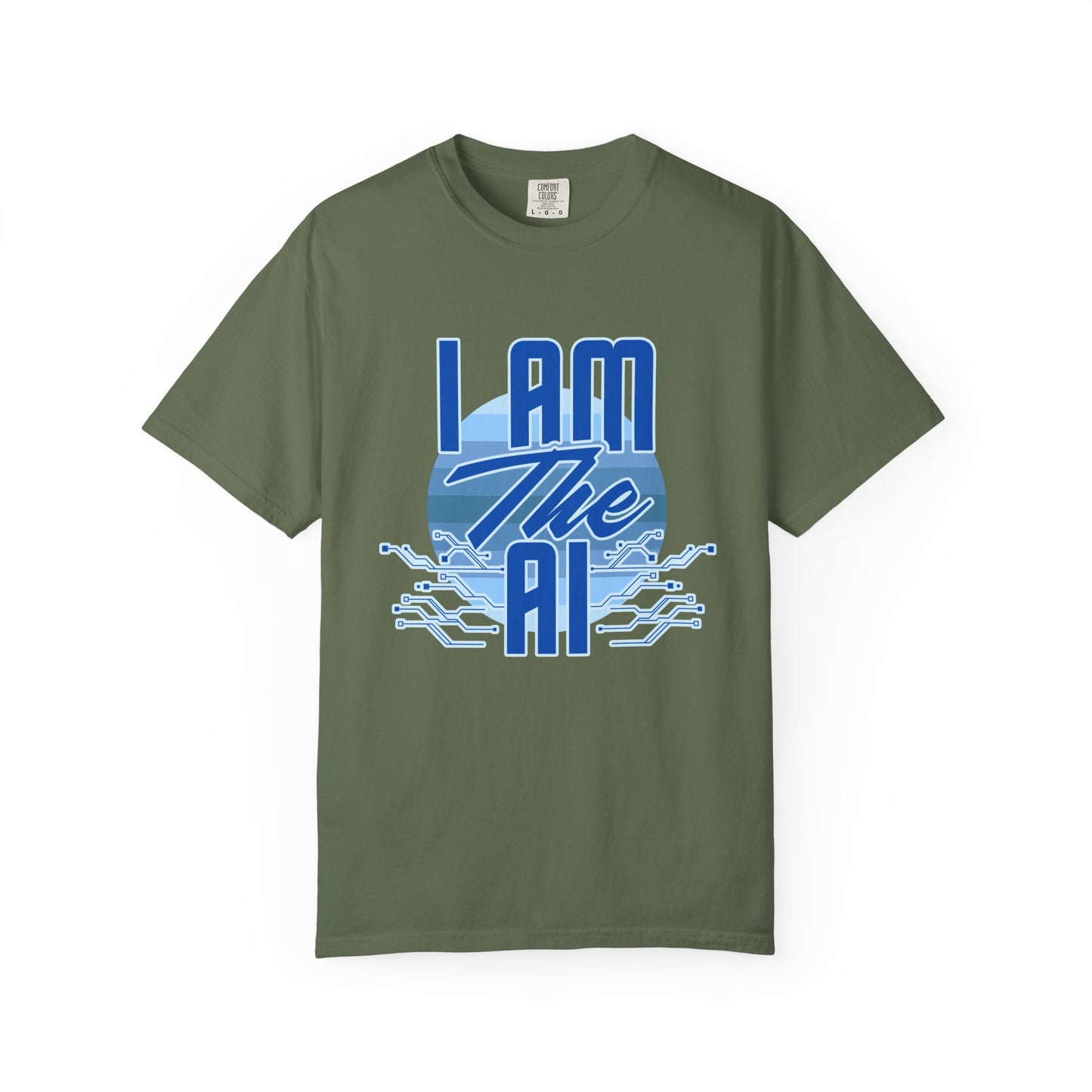 AI-Themed Unisex Garment-Dyed T-Shirt, Tech T-shirt, Gift for Tech Lovers, Casual Wear, Unique Graphic Tee, Perfect for Conferences