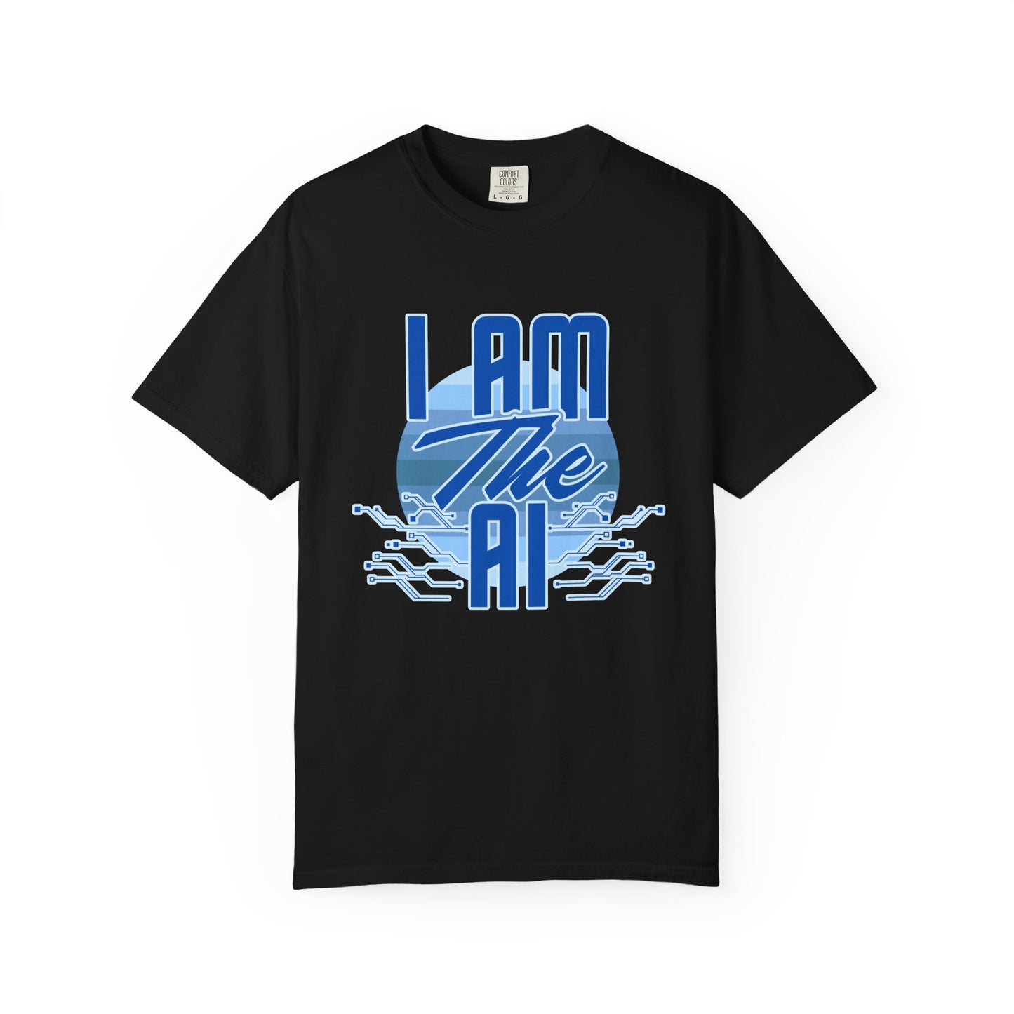 AI-Themed Unisex Garment-Dyed T-Shirt, Tech T-shirt, Gift for Tech Lovers, Casual Wear, Unique Graphic Tee, Perfect for Conferences