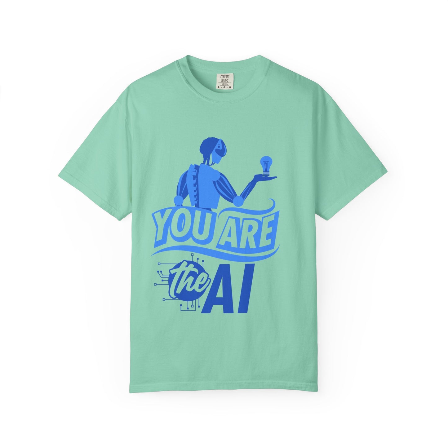 AI-Themed Unisex Garment-Dyed T-Shirt, Tech T-shirt, Gift for Tech Lovers, Casual Wear, Unique Graphic Tee, Perfect for Conferences