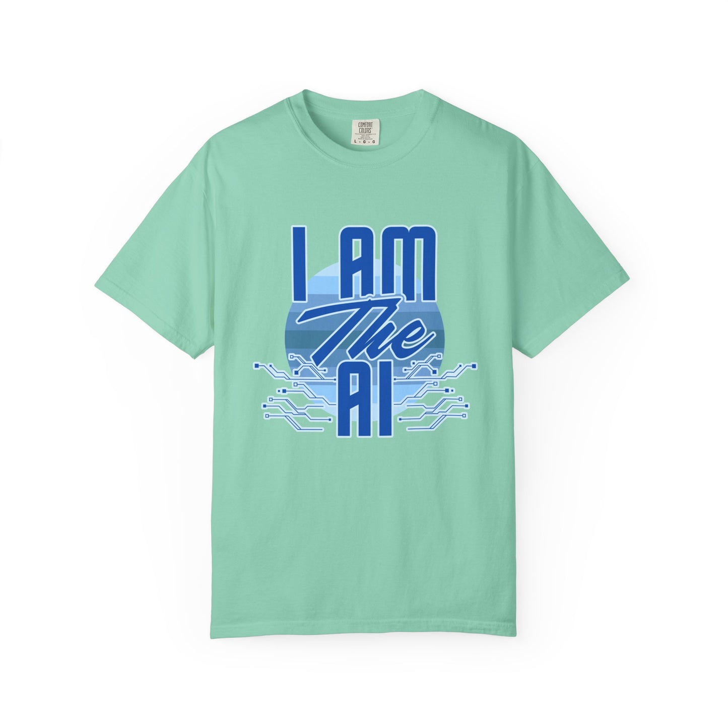 AI-Themed Unisex Garment-Dyed T-Shirt, Tech T-shirt, Gift for Tech Lovers, Casual Wear, Unique Graphic Tee, Perfect for Conferences