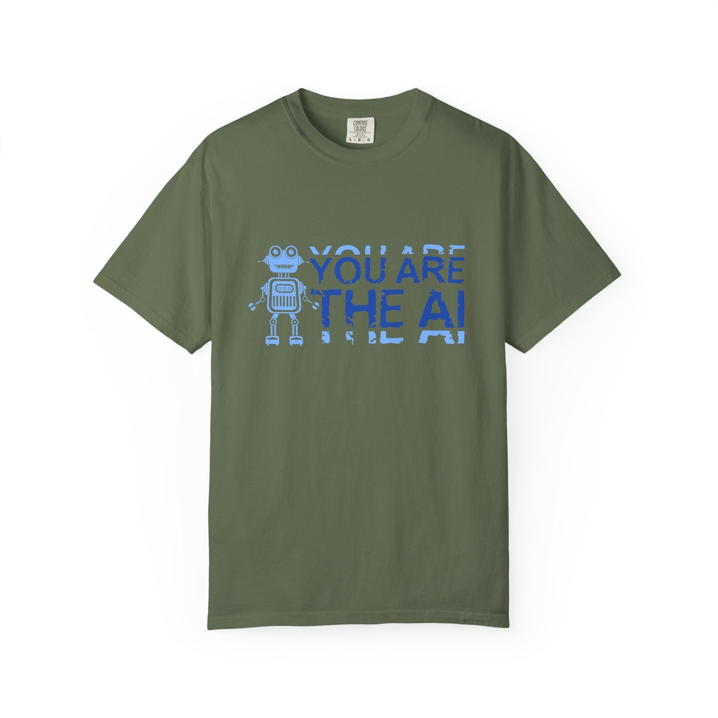 AI-Themed Unisex Garment-Dyed T-Shirt, Tech T-shirt, Gift for Tech Lovers, Casual Wear, Unique Graphic Tee, Perfect for Conferences