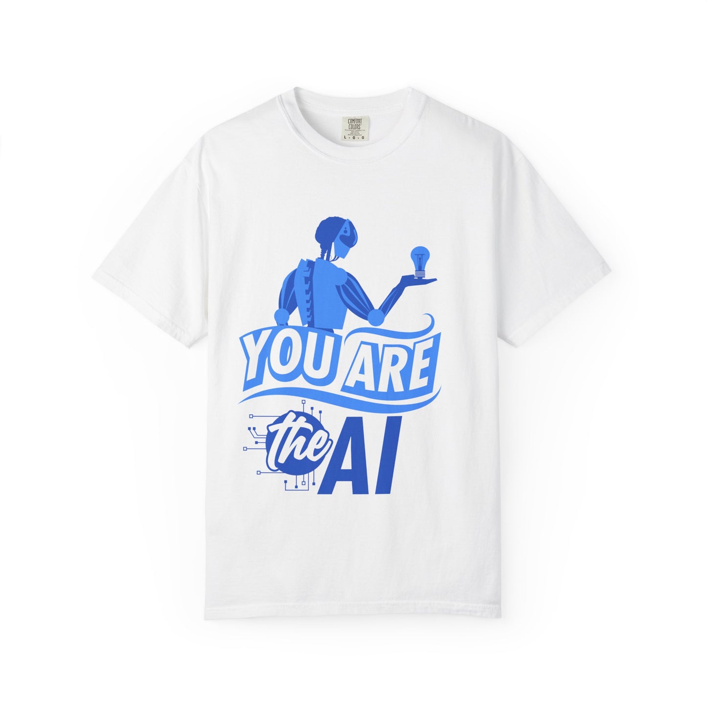 AI-Themed Unisex Garment-Dyed T-Shirt, Tech T-shirt, Gift for Tech Lovers, Casual Wear, Unique Graphic Tee, Perfect for Conferences