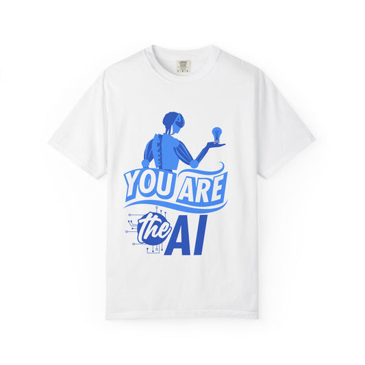 AI-Themed Unisex Garment-Dyed T-Shirt, Tech T-shirt, Gift for Tech Lovers, Casual Wear, Unique Graphic Tee, Perfect for Conferences