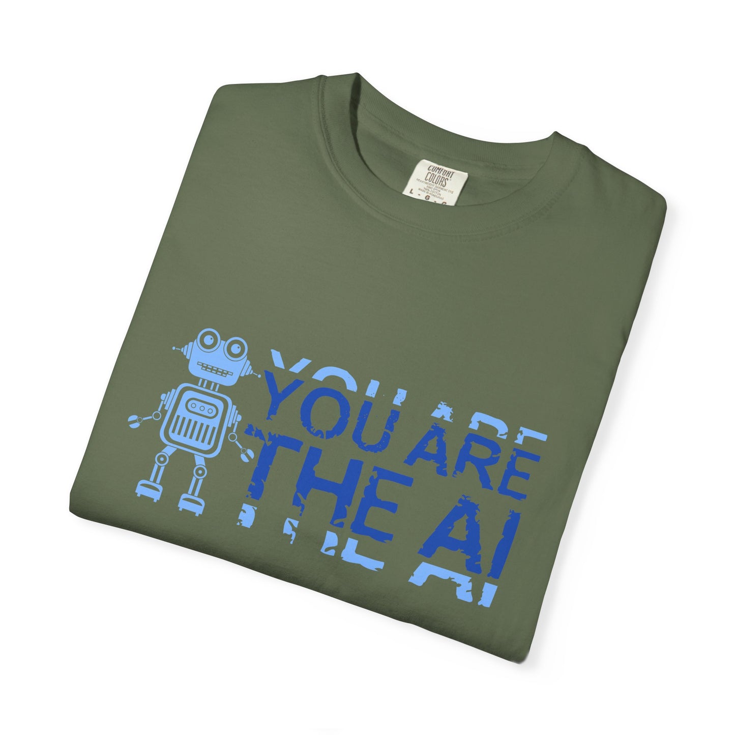 AI-Themed Unisex Garment-Dyed T-Shirt, Tech T-shirt, Gift for Tech Lovers, Casual Wear, Unique Graphic Tee, Perfect for Conferences