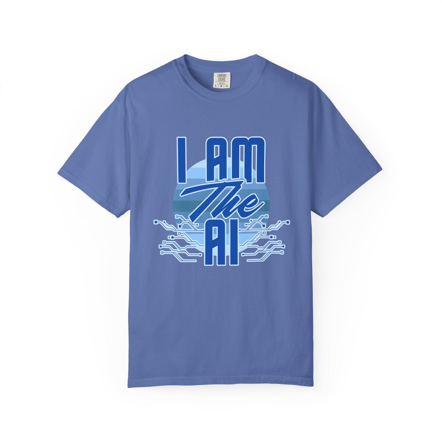 AI-Themed Unisex Garment-Dyed T-Shirt, Tech T-shirt, Gift for Tech Lovers, Casual Wear, Unique Graphic Tee, Perfect for Conferences