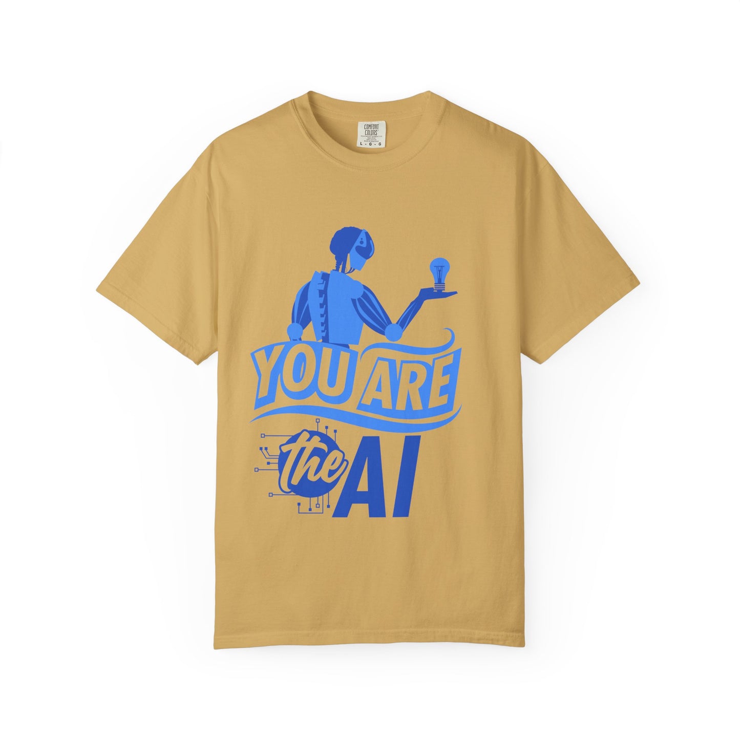 AI-Themed Unisex Garment-Dyed T-Shirt, Tech T-shirt, Gift for Tech Lovers, Casual Wear, Unique Graphic Tee, Perfect for Conferences
