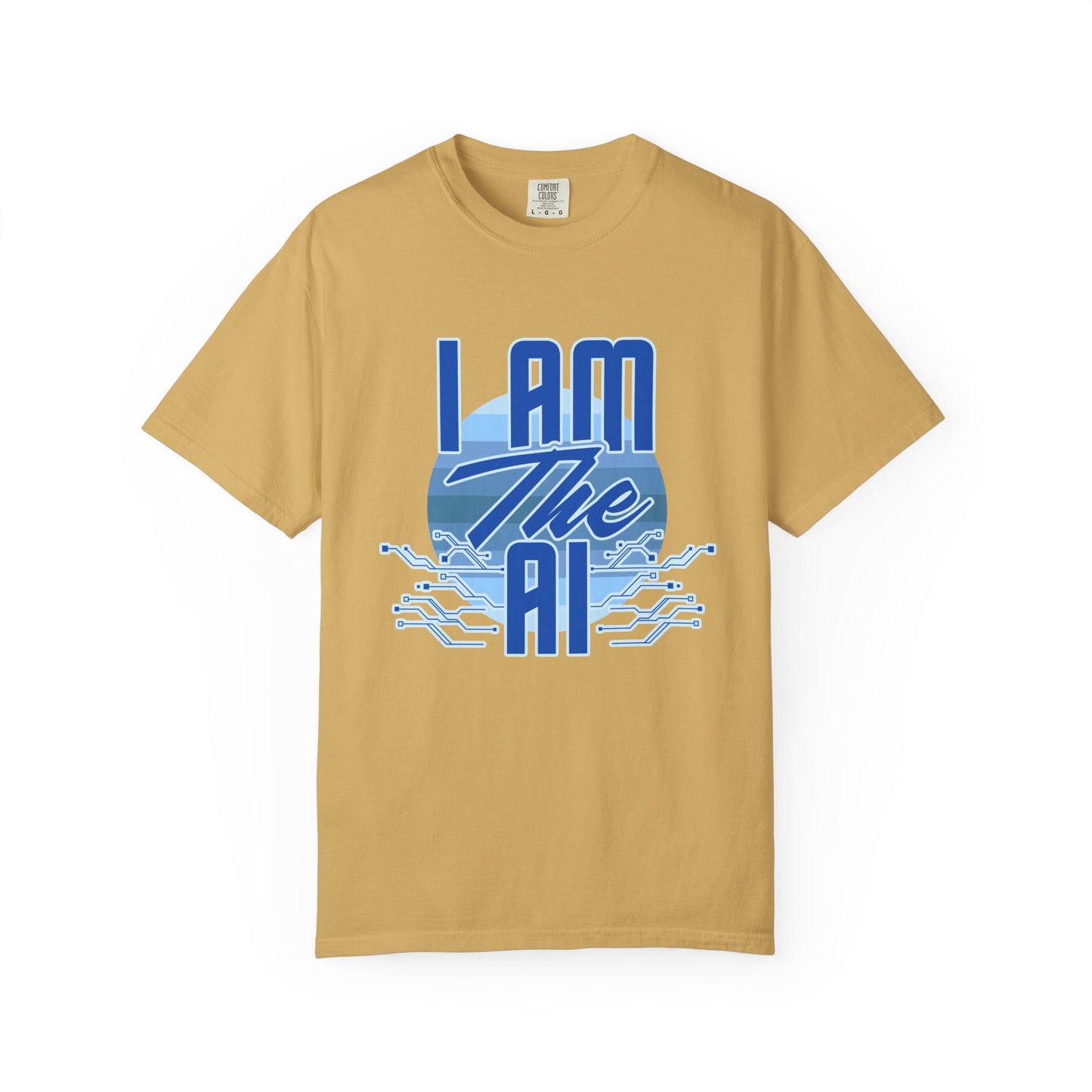 AI-Themed Unisex Garment-Dyed T-Shirt, Tech T-shirt, Gift for Tech Lovers, Casual Wear, Unique Graphic Tee, Perfect for Conferences