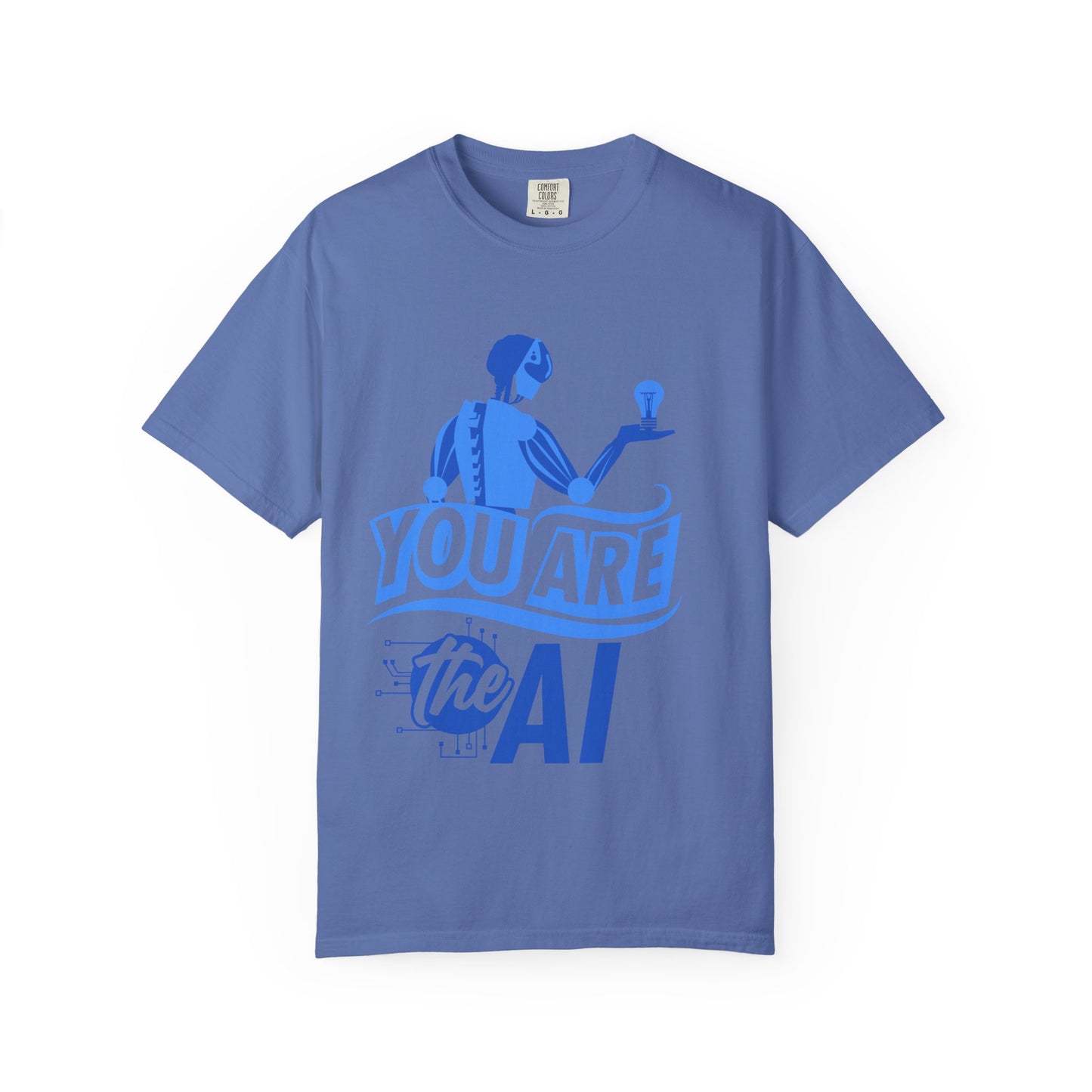 AI-Themed Unisex Garment-Dyed T-Shirt, Tech T-shirt, Gift for Tech Lovers, Casual Wear, Unique Graphic Tee, Perfect for Conferences