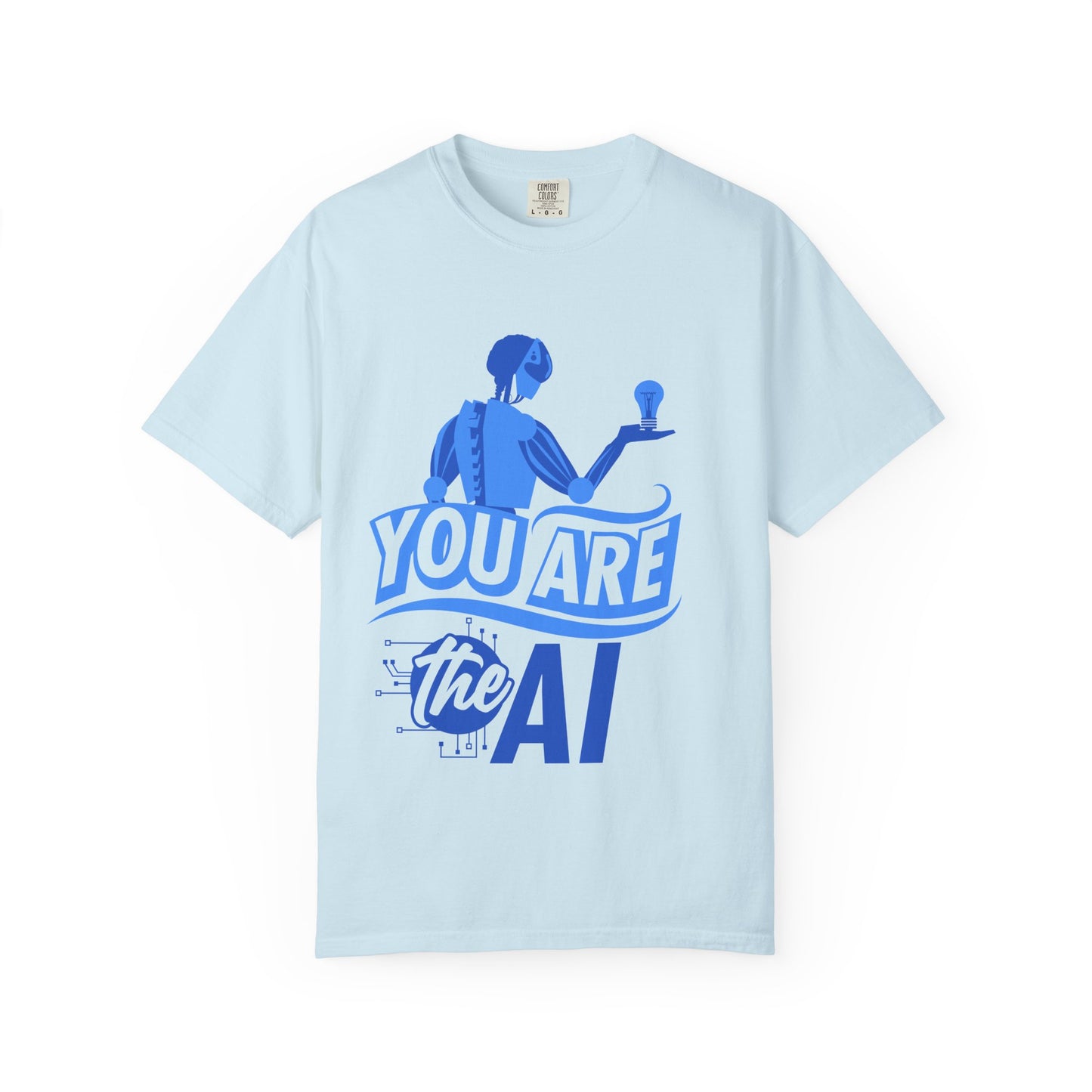 AI-Themed Unisex Garment-Dyed T-Shirt, Tech T-shirt, Gift for Tech Lovers, Casual Wear, Unique Graphic Tee, Perfect for Conferences