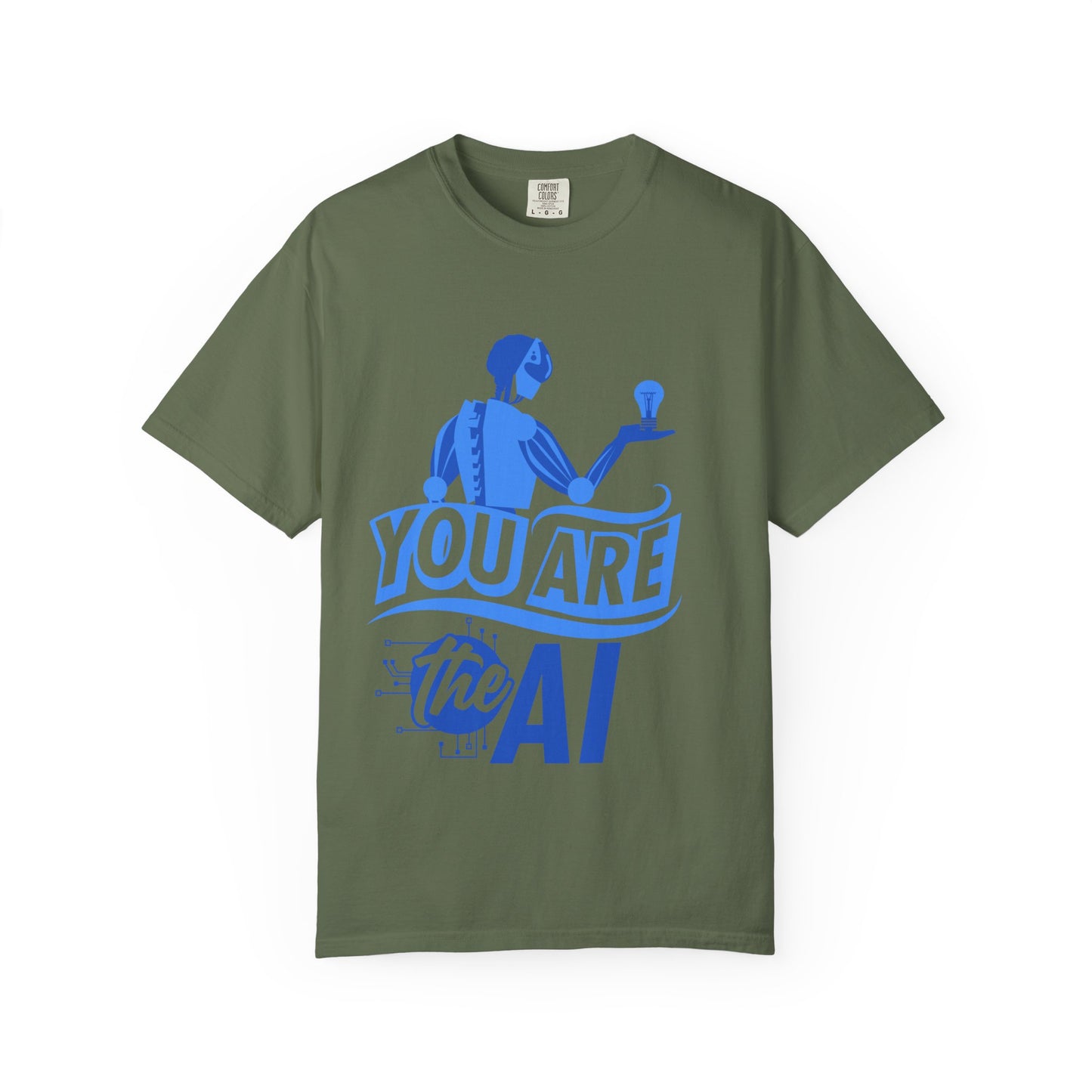 AI-Themed Unisex Garment-Dyed T-Shirt, Tech T-shirt, Gift for Tech Lovers, Casual Wear, Unique Graphic Tee, Perfect for Conferences