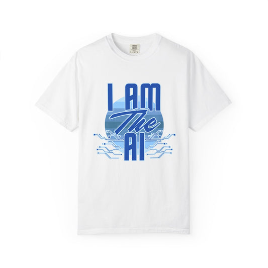 AI-Themed Unisex Garment-Dyed T-Shirt, Tech T-shirt, Gift for Tech Lovers, Casual Wear, Unique Graphic Tee, Perfect for Conferences